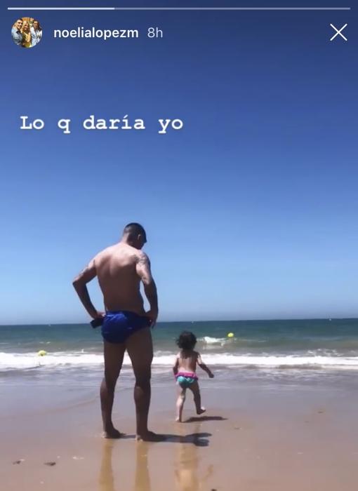 Captura del vídeo publicado por Noelia López