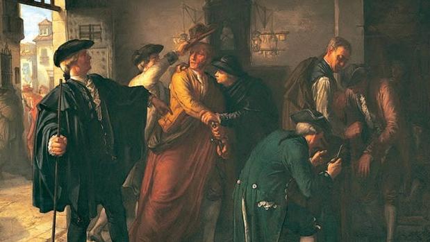 Un episodio del motín de Esquilache, una pintura de historia de José Martí y Monsó
