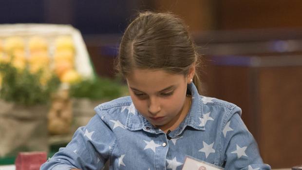 Esther, durante el concurso de «Masterchef Junior»