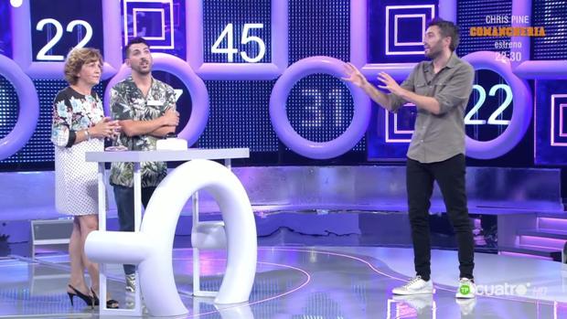 Dani Martínez, junto a María y Jonathan, en «El concurso del año»