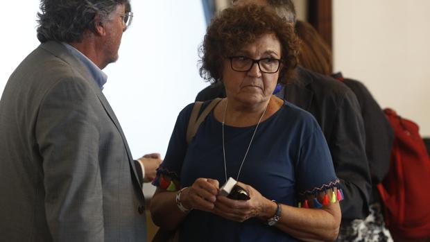 Carmen Caffarel, miembro del Comité de Expertos para la renovación del Consejo de Administración RTVE, tras una reunión en el Congreso
