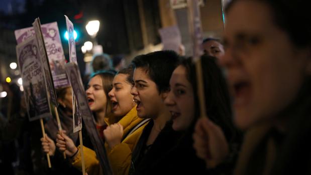 Protesta contra la sentencia a los miembros de «La Manada» en Madrid