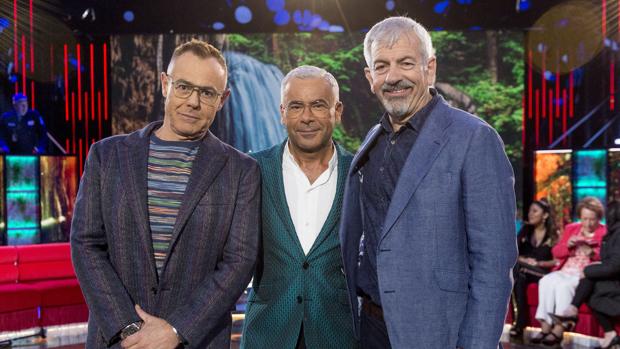 Jordi González, Jorge Javier Vázquez y Carlos Sobera, presentadores de «Supervivientes 2019»