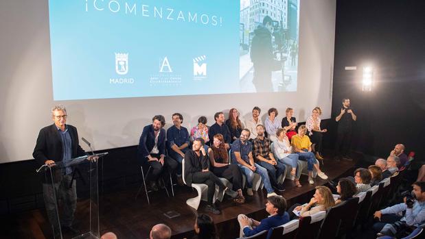 Mariano Barroso, presidente de la Academia de Cine, durante la presentación de Residencias