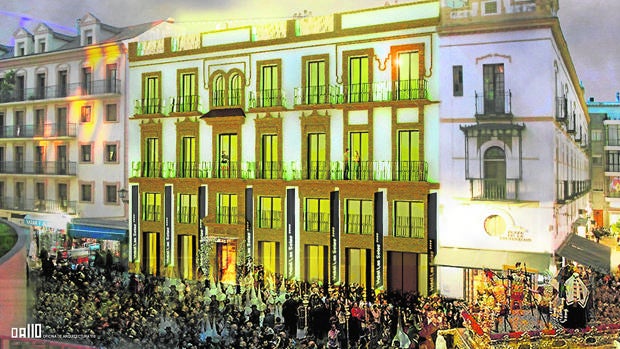 Recreación virtual del futuro hotel