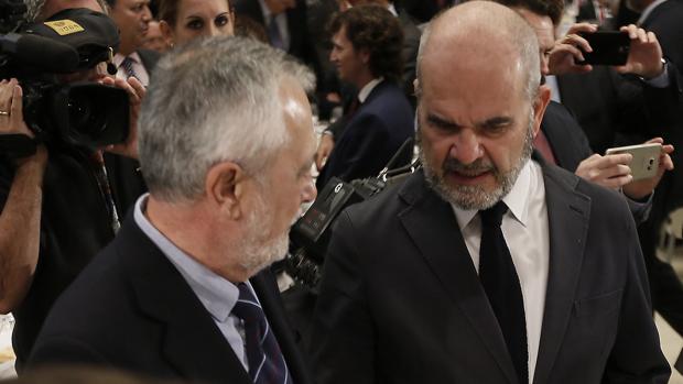 Los expresidente de la Junta José Antonio Griñán y Manuel Chaves