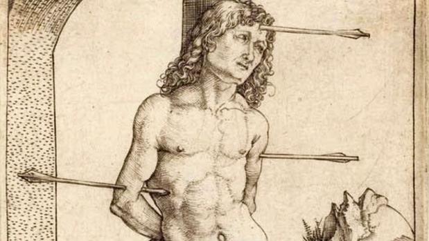 Grabado de Durero del martirio de San Sebastián
