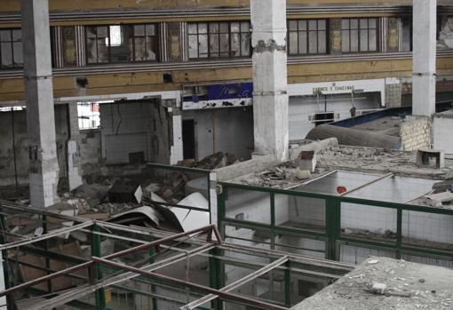 Estado actual del mercado de la puerta de la Carne, cerrado desde 1999