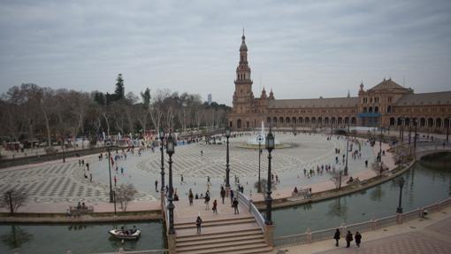 Imagen de la Plaza de España desde uno de sus balcones