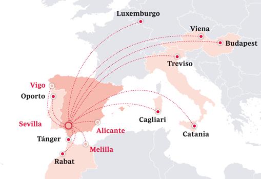 Nuevos destinos desde Sevilla