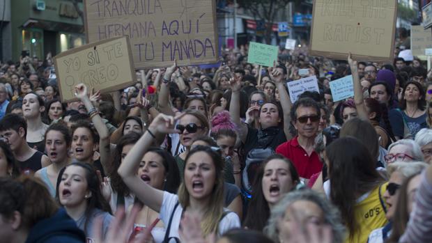 Una de las múltiples manifestaciones que surgieron tras conocerse la sentencia a la Manada