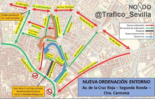 El Ayuntamiento De Sevilla Culmina La Implantacion Del Doble Sentido En La Segunda Ronda Del Distrito Macarena